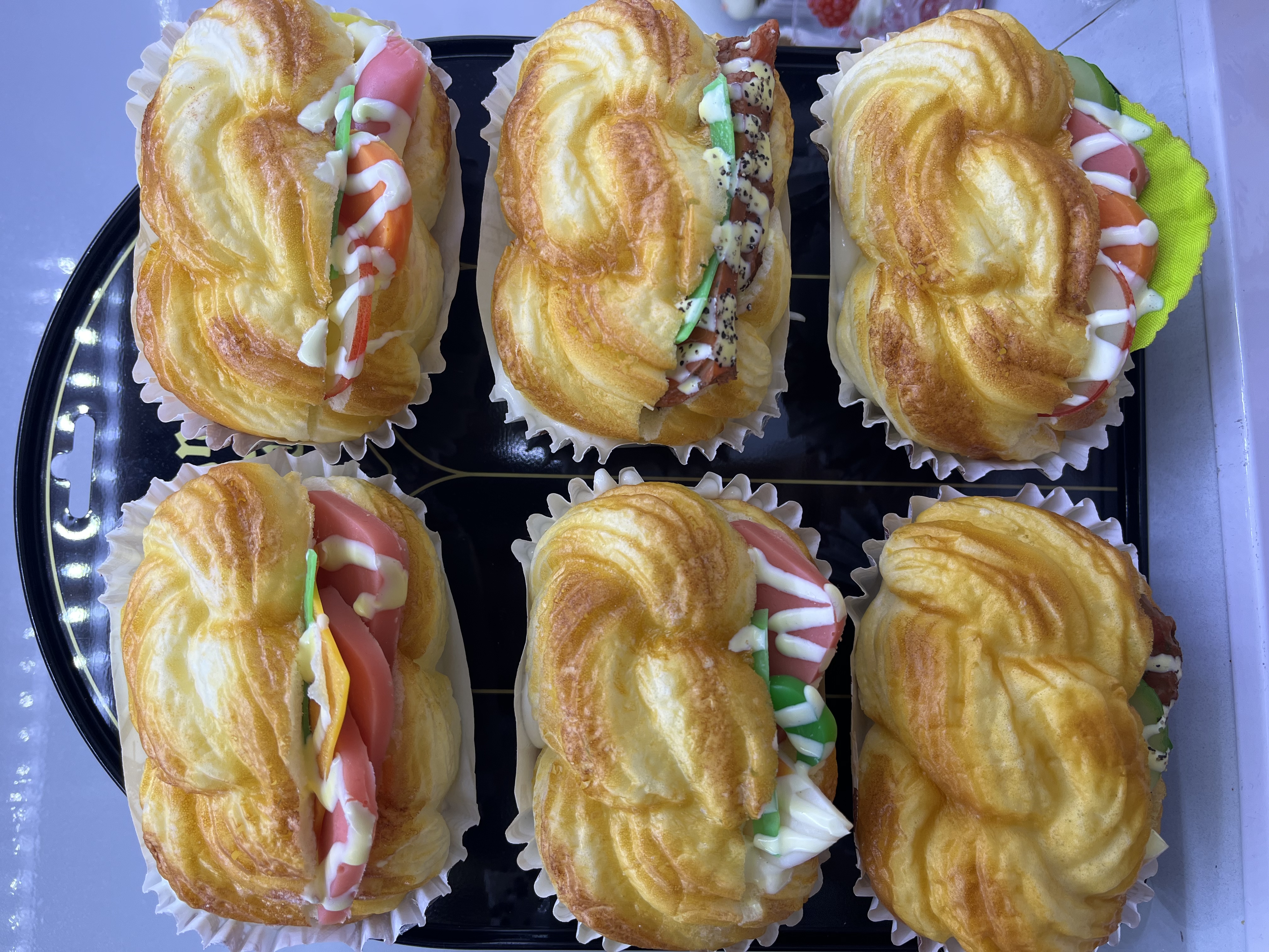 Simulation bread cake refrigerator paste food play decoration DIY hamburger food play PU thumbnail