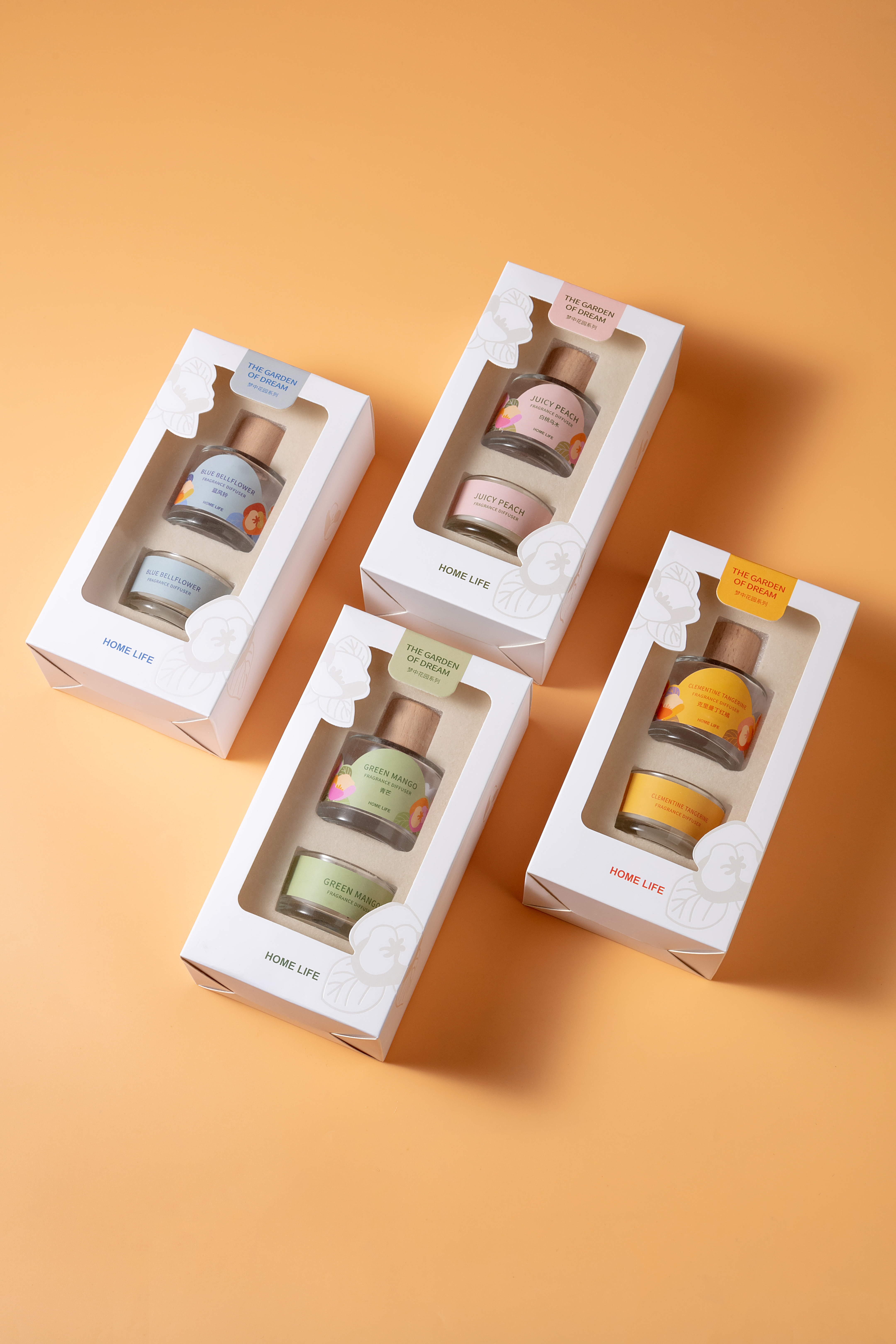 花园香氛香薰礼盒液体香薰精油室内持久空气清新香薰蜡烛套装1图