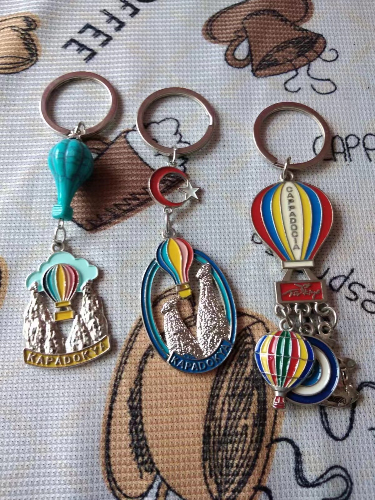 Turkish hot air balloon colorful kapadokya keychain small accessories are available for export
