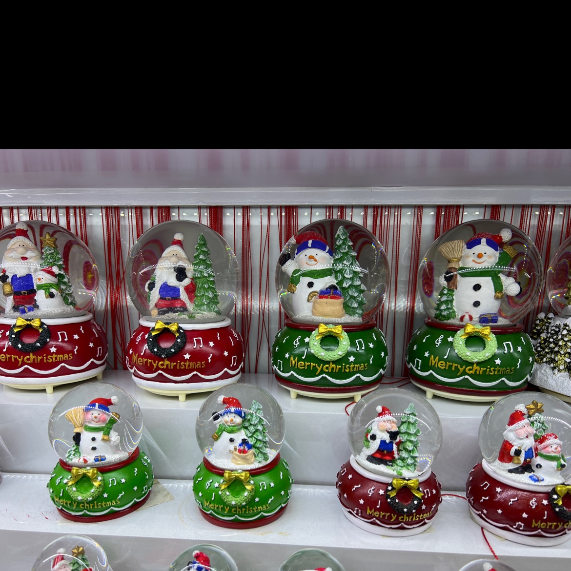 圣诞水晶球摆件，