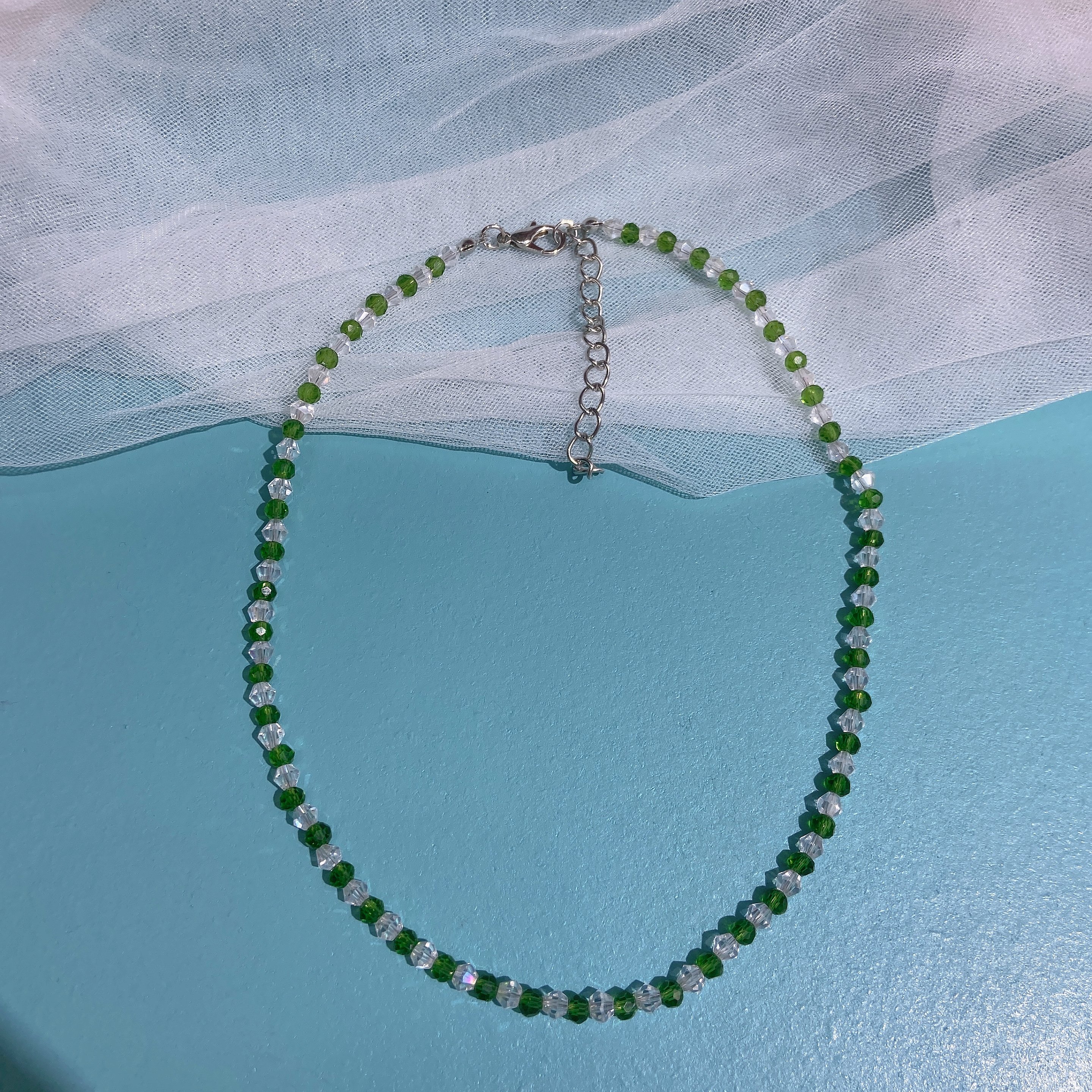 Crystal InS-style beaded necklace in two colors for students, factory direct sale Specification image