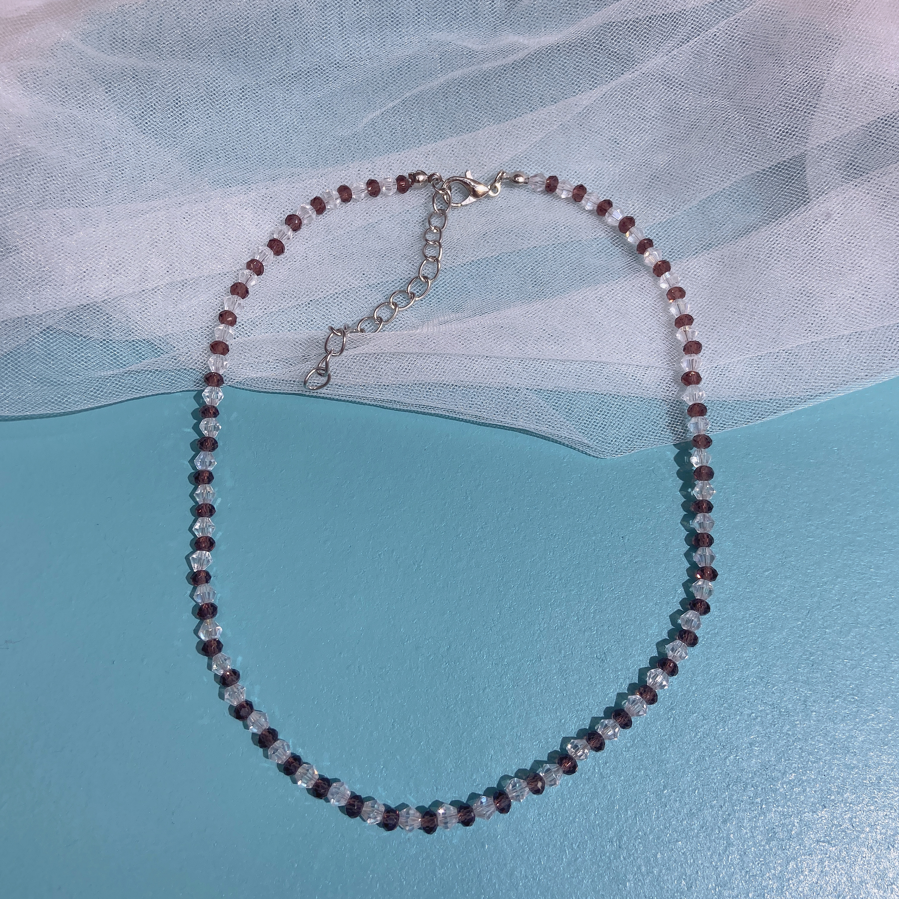 Crystal InS-style beaded necklace in two colors for students, factory direct sale Application Scenario