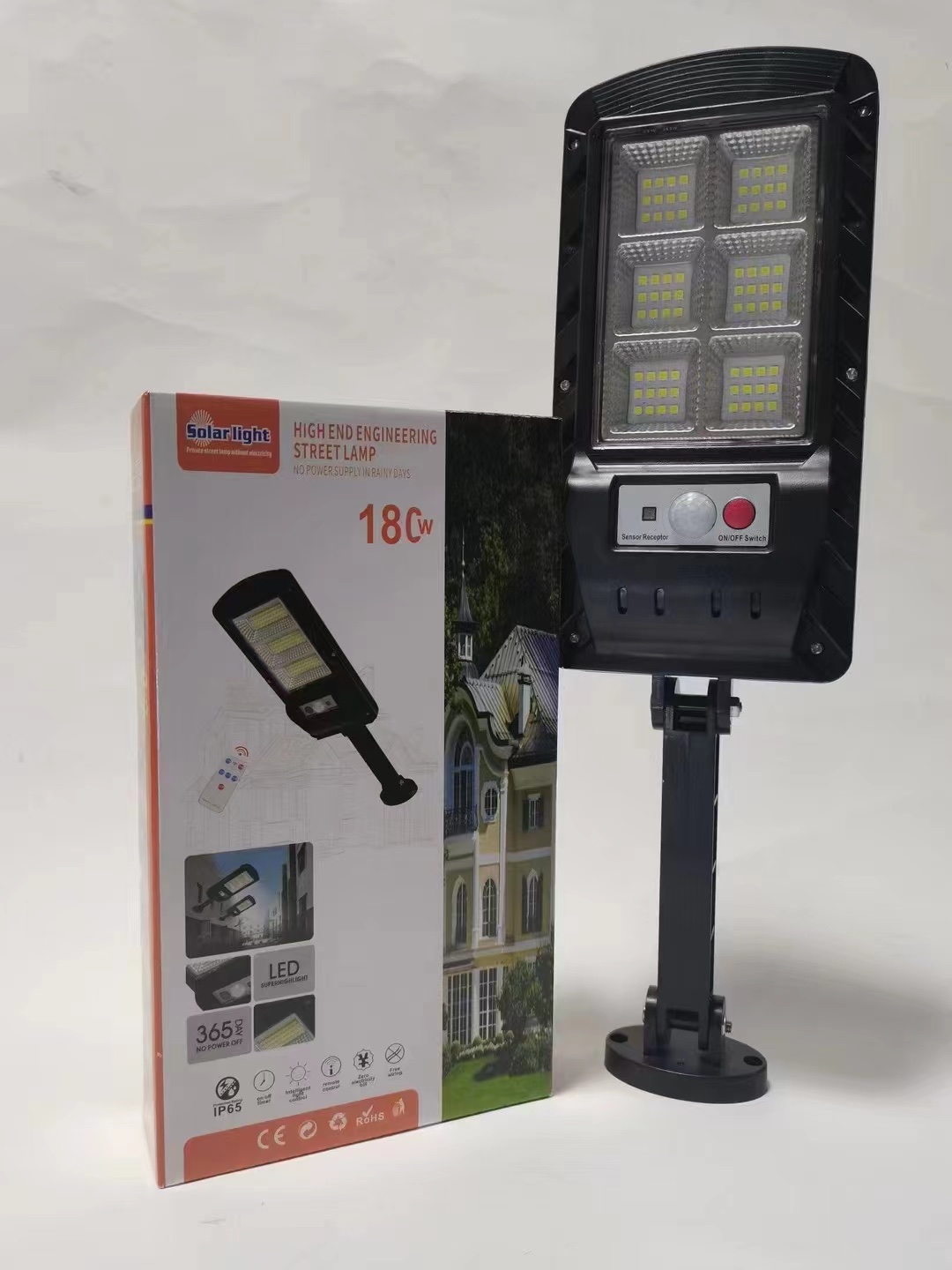 D-458A-180W太阳能灯 光控+人体感应+遥控