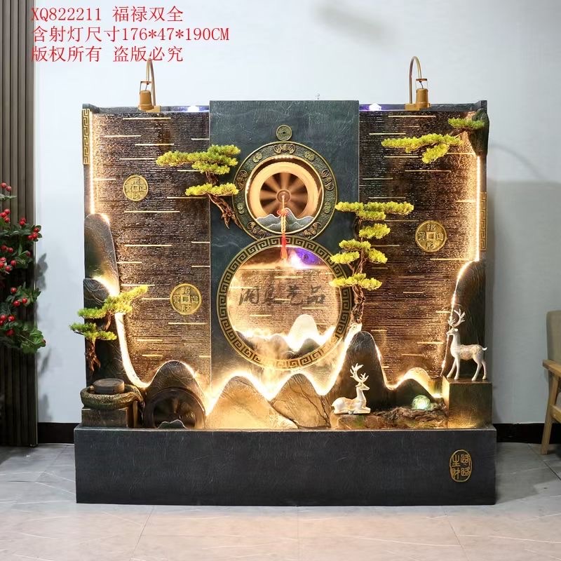 Decorative craft resin Chinese-style hand-carved and polished creative decorative items for courtyard clubs and tea rooms details Picture