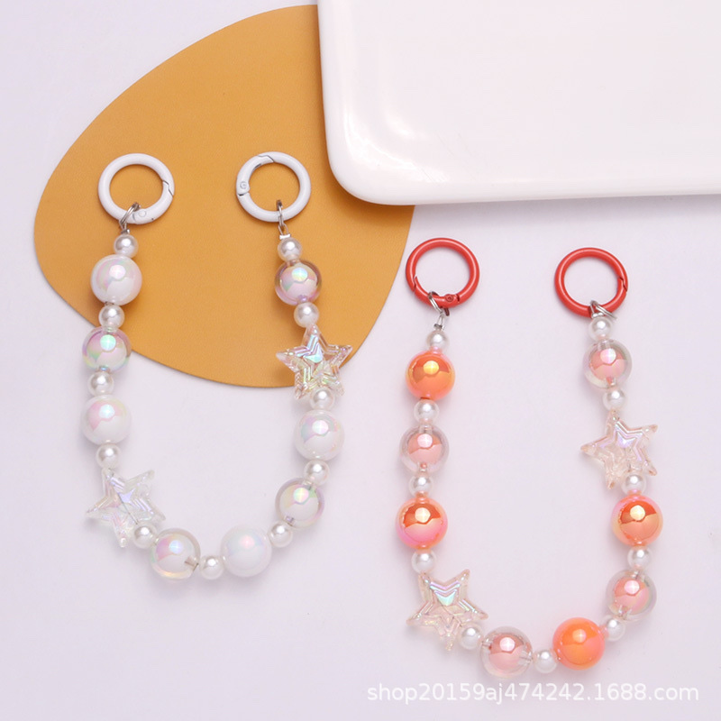 New color-coated acrylic solid-color bead chain keychain Application Scenario