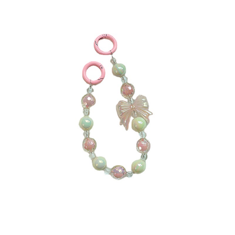 diy FIG bead bow keychain pendant, transparent phone case string Item Picture