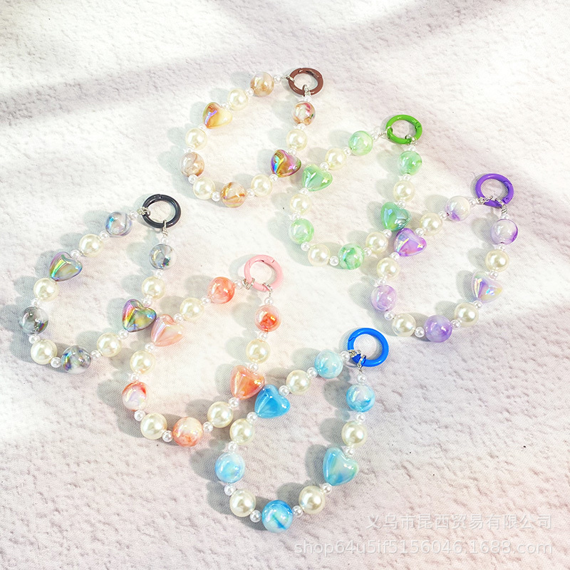 FIG bead bow keychain pendant bag decoration