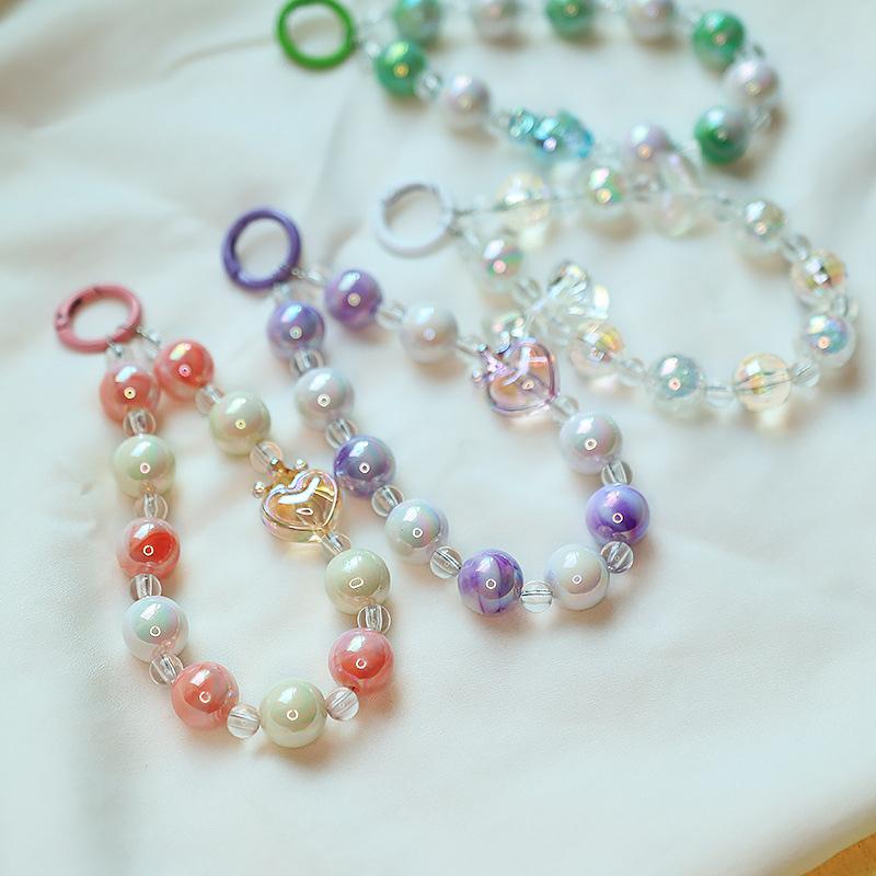 Korean Wave acrylic bead pendants in 4 colors
