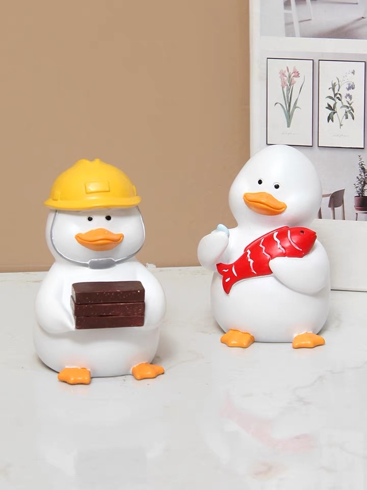 加油鸭系列盲盒新款手办公仔潮玩玩具桌面创意礼物车载装饰品摆件