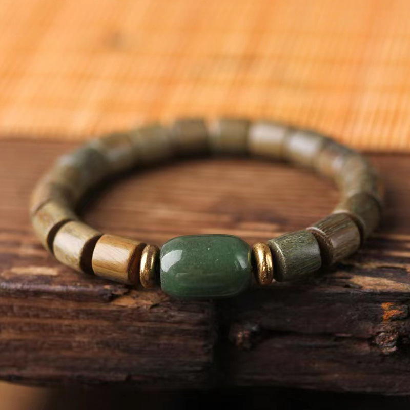 兴达佛珠绿檀木祥云两圈手链,桶型绿檀手串,圆珠黄杨木雕刻梅花手链,绿檀莲花流苏车挂,黄杨木雕刻莲花手链详情图2