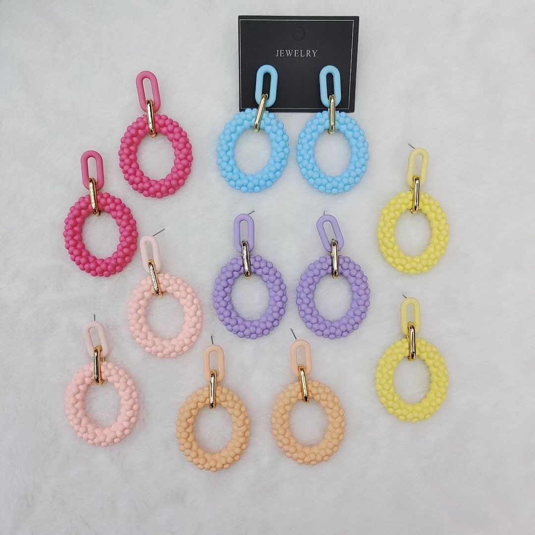 Spray-painted earrings and earrings, elegant Nan Nan accessories -011