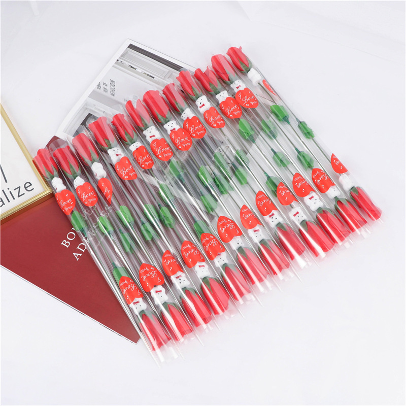 单只玫瑰花白底实物图