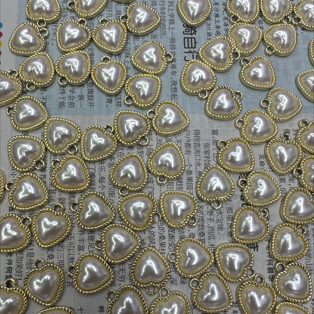 Pearl heart alloy jewelry accessories, hot-selling items, Huimei jewelry details Picture