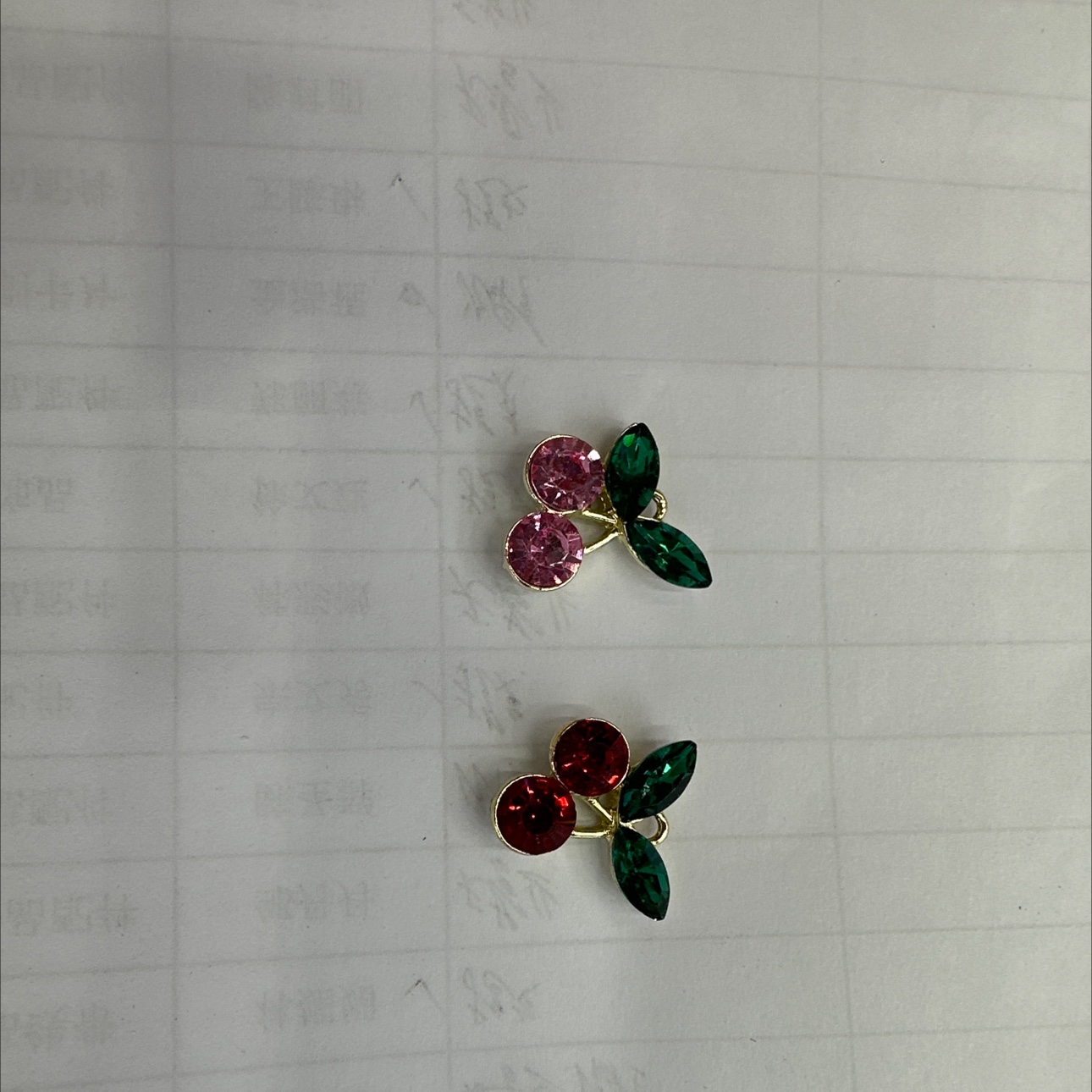 Water diamond cherry alloy jewelry accessories, hot-selling items, Huimei jewelry