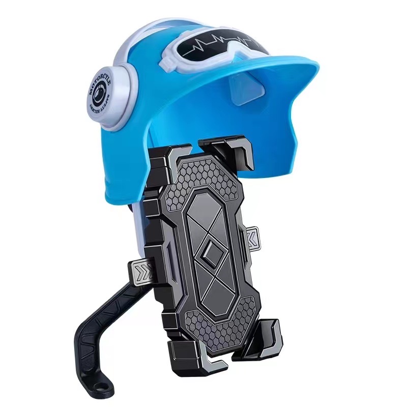 Small helmet, motorcycle, bicycle, mobile phone stand, sunshade, sun protection, rain protection, motorcycle mobile phone stand, mobile phone base Specification image