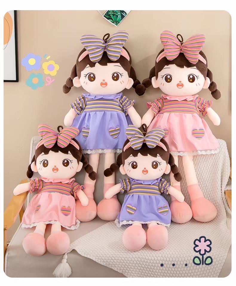 Original design of bow doll cotton doll
