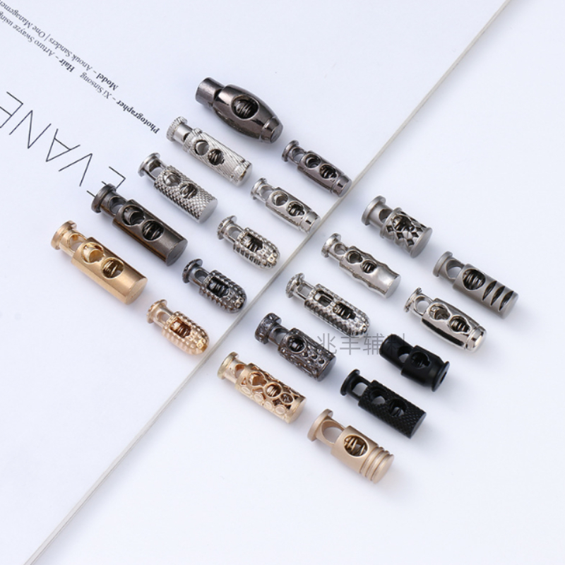 Wholesale Metal Cylindrical Spring Buckle Decorative Accessories Hoodie Adjusting Buckle Clothing Accessories Tighten Buckle Rope Buckle Accessories Application Scenario