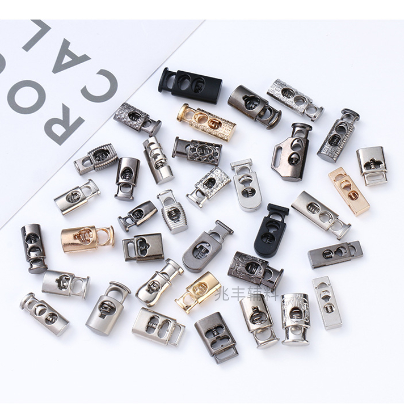 Wholesale Metal Cylindrical Spring Buckle Decorative Accessories Hoodie Adjusting Buckle Clothing Accessories Tighten Buckle Rope Buckle Accessories Item Picture