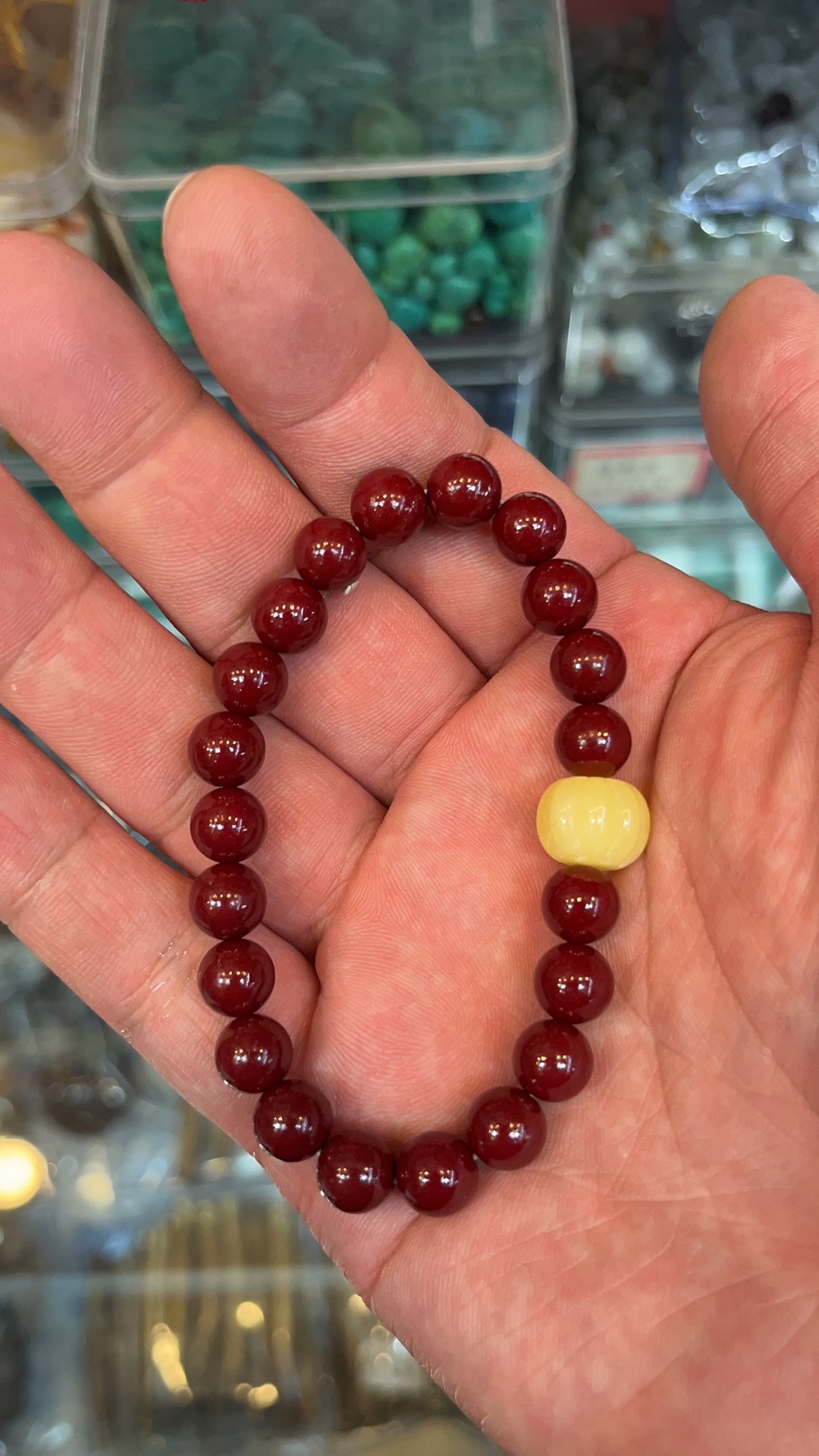 Cinnabar bracelet details Picture