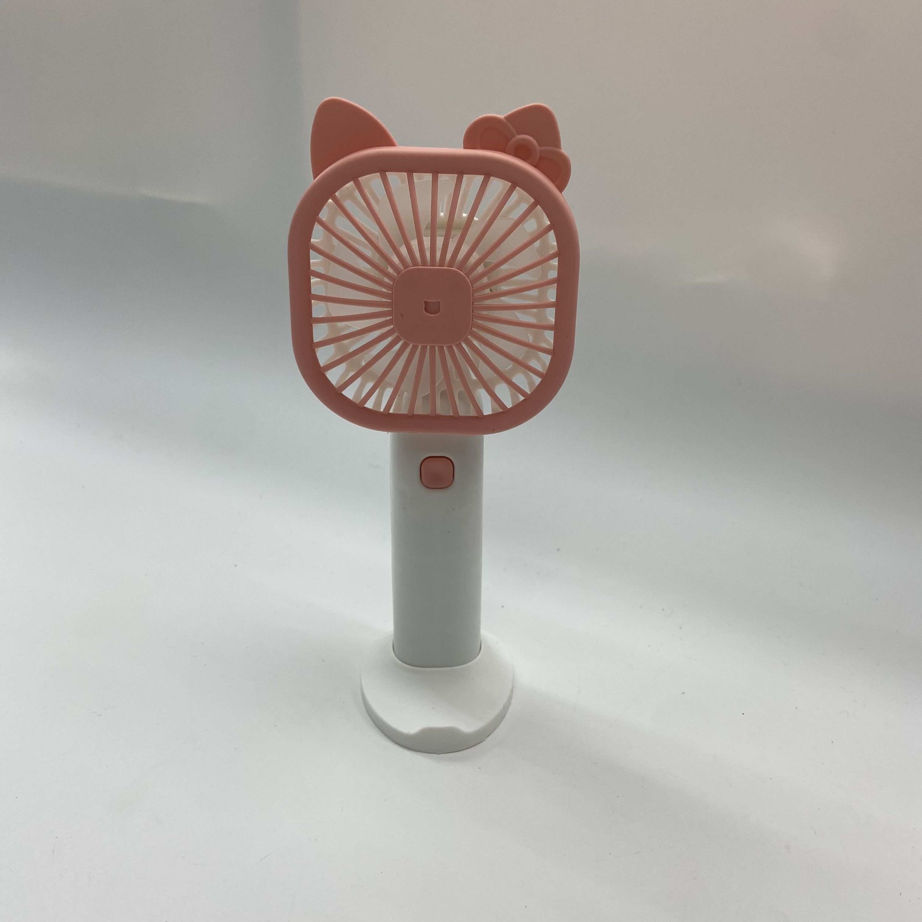 Small fan handheld usb charging mini desktop portable cartoon cat ear electric fan Specification image