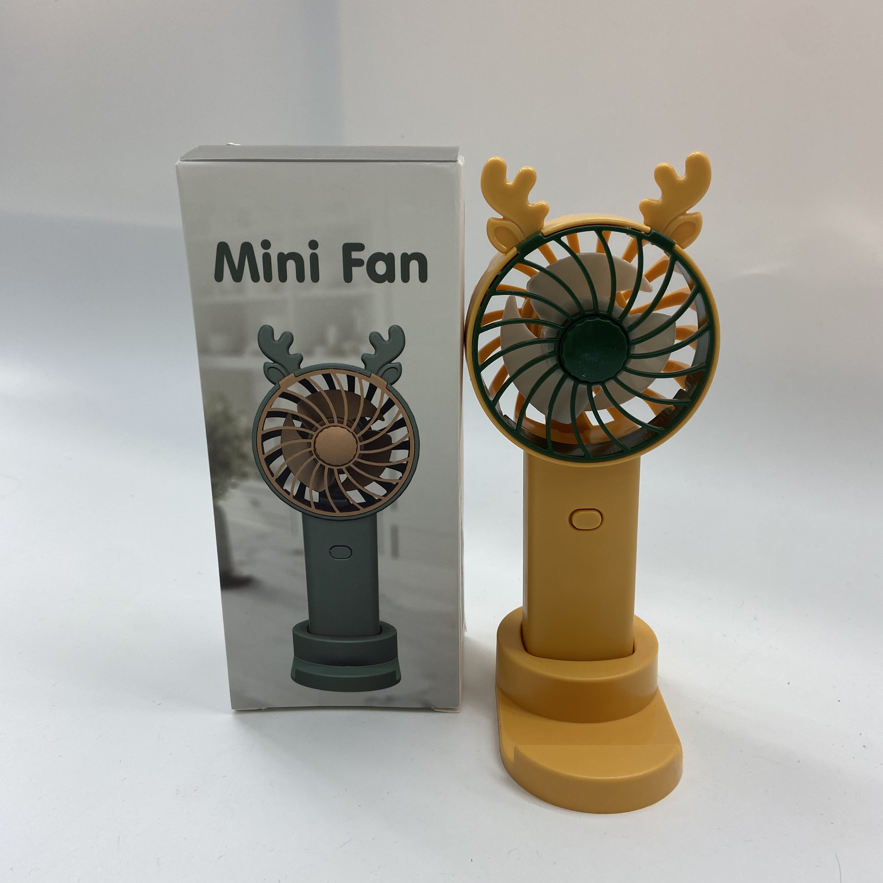 Small fan handheld usb charging mini desktop portable cartoon electric fan