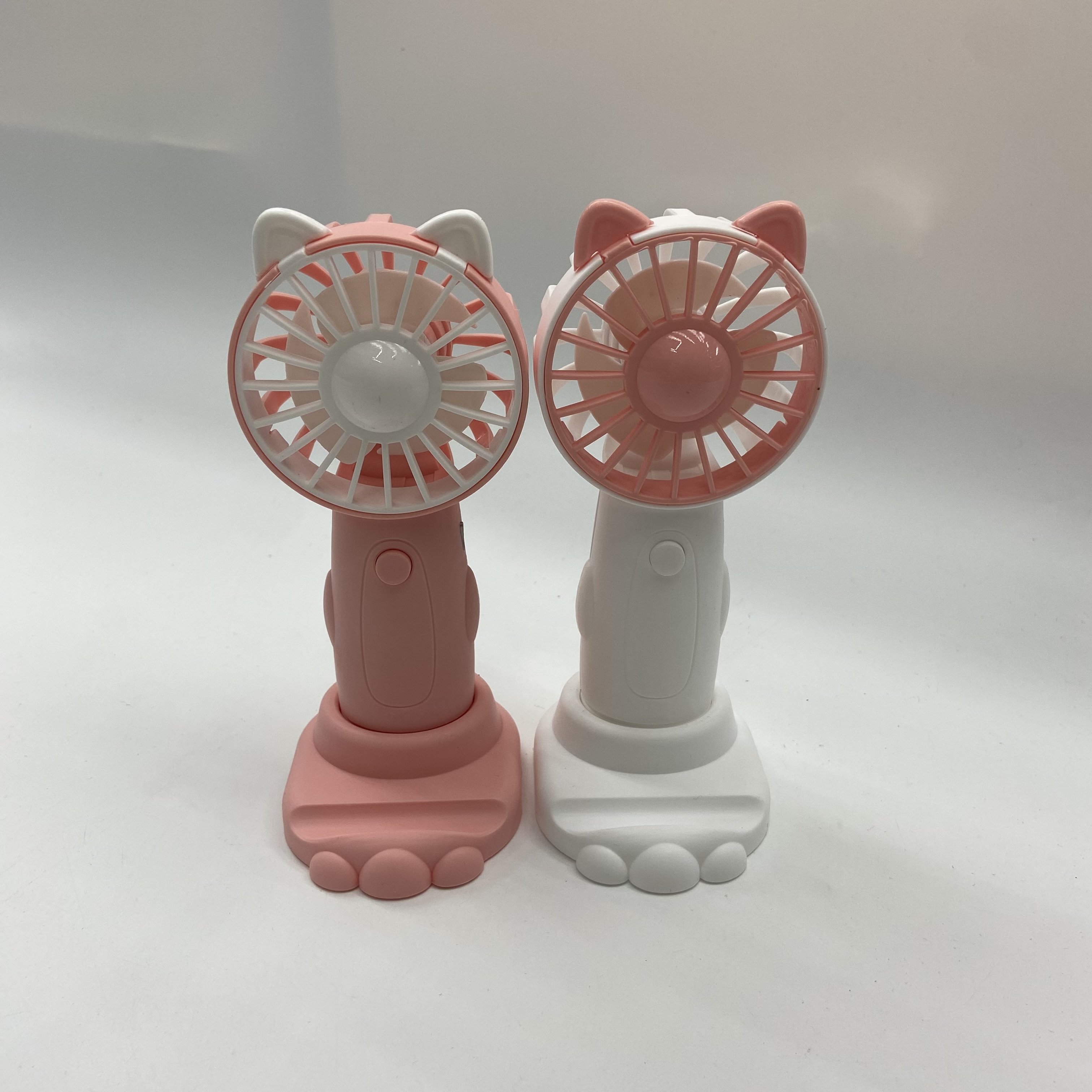 Mini desktop fan, portable USB charging, summer outdoor phone stand, cartoon handheld fan charging model details Picture