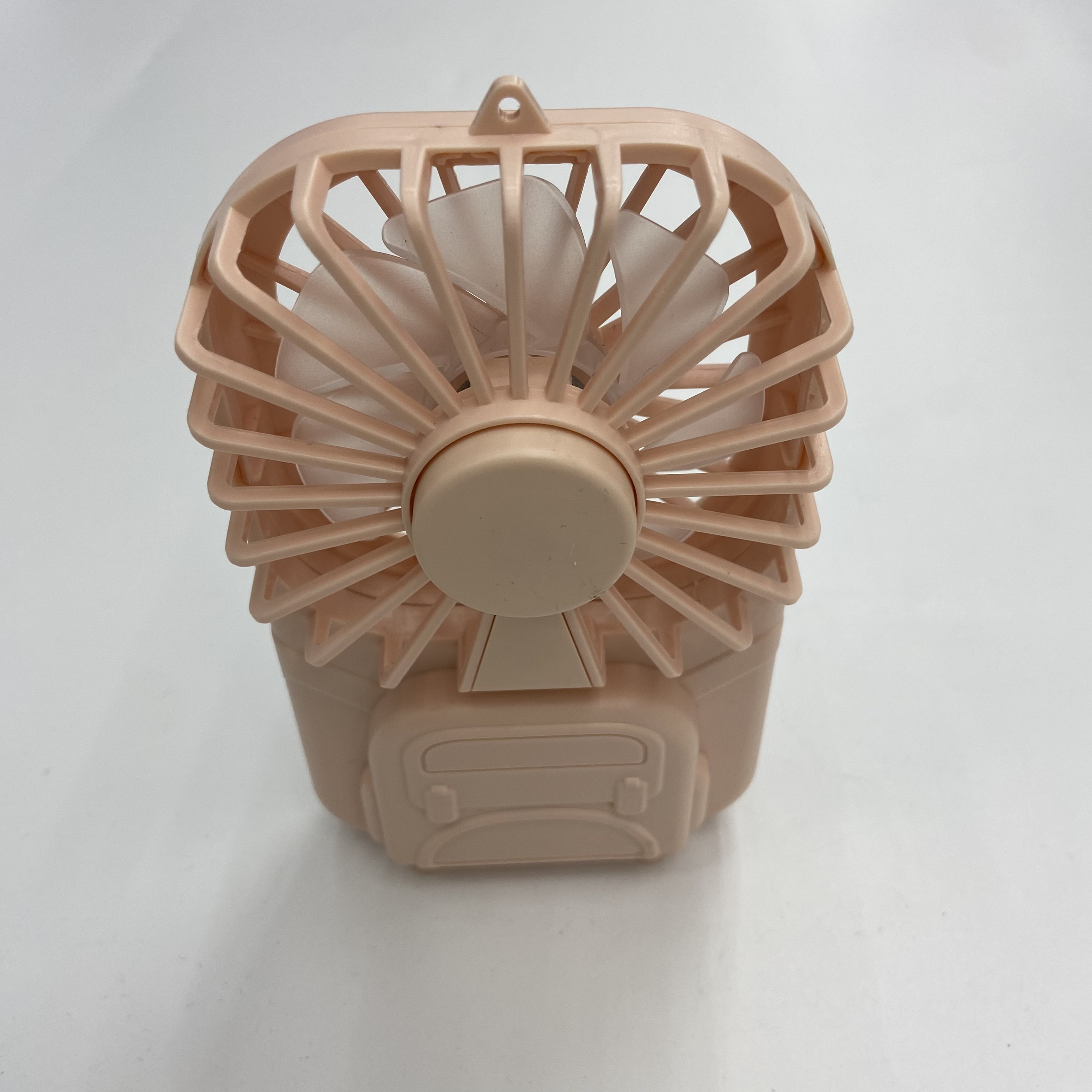 Small fan handheld usb charging mini desktop portable cartoon backpack electric fan back Specification image