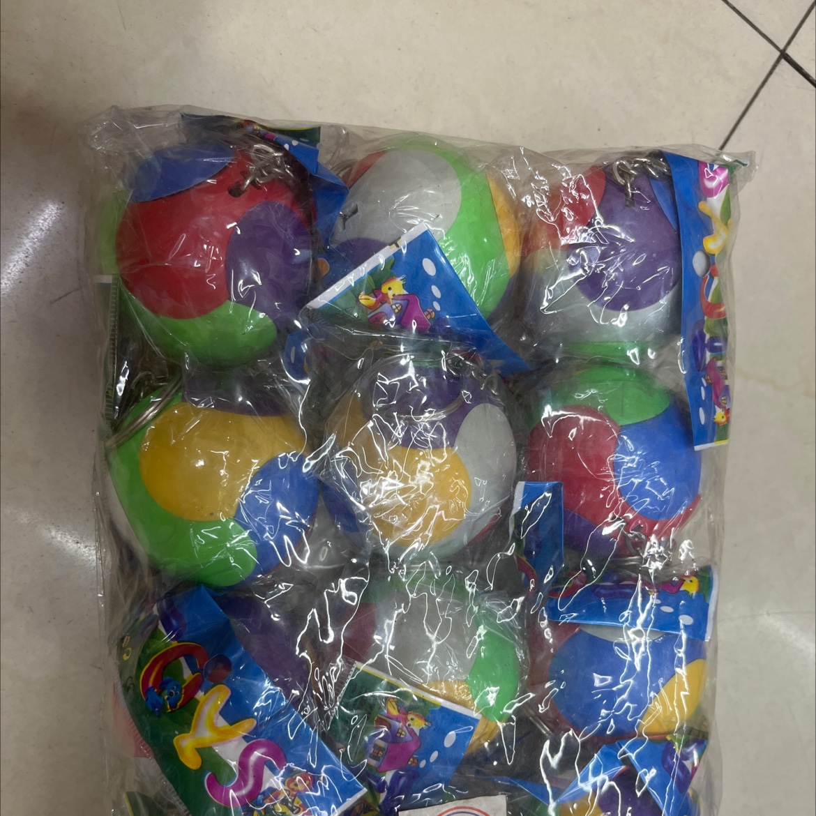 塑料玩具拼装球儿童益智钥匙扣详情图1