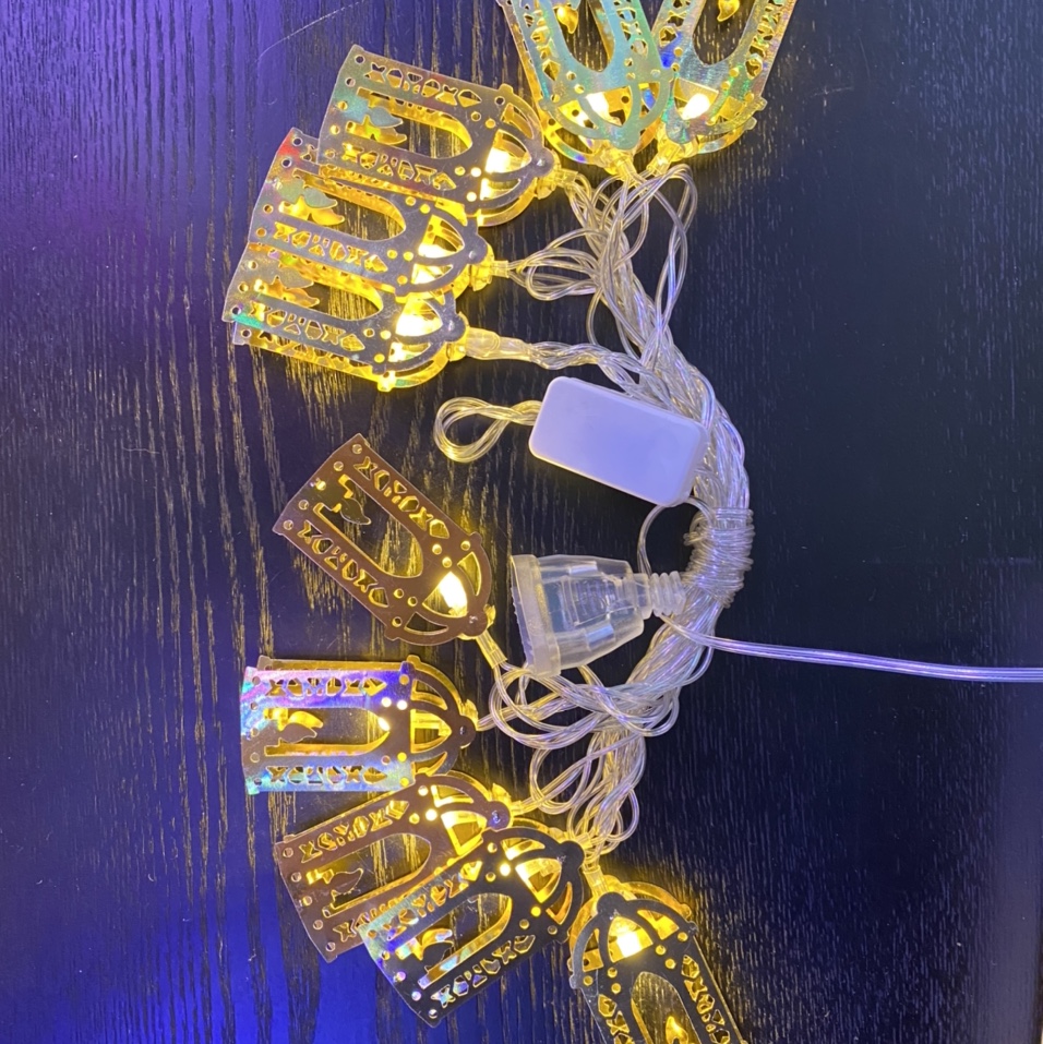 Middle Eastern Arab atmosphere decorative LED string lights, noble moon, auspicious night, golden stars, iron art string light wholesale, cross-border wholesale and foreign trade details Picture