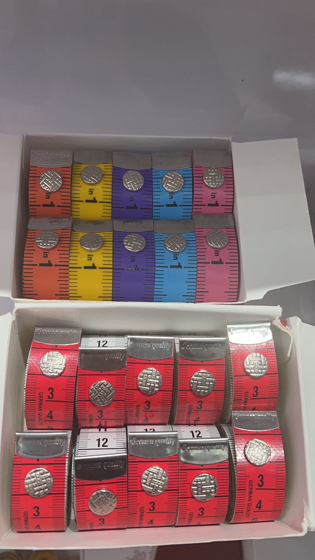 10盒装 按扣德国进口卷尺 五色各两个