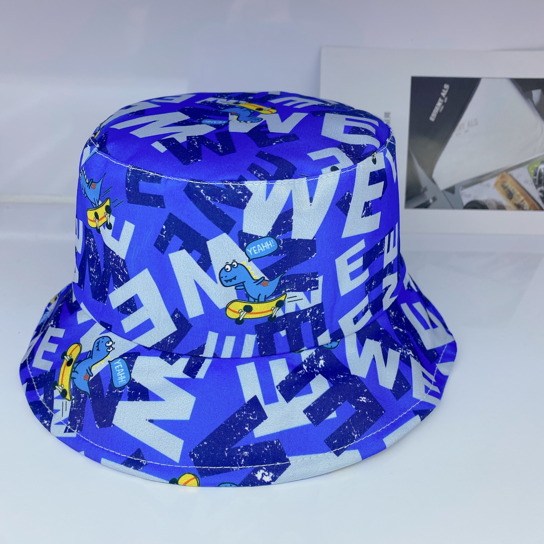 Children's Fisherman Hat Printed Children's Hat Baby Sunshade Foreign Trade Explosive Boys And Girls Sunscreen Hat Spring And Summer New Application Scenario