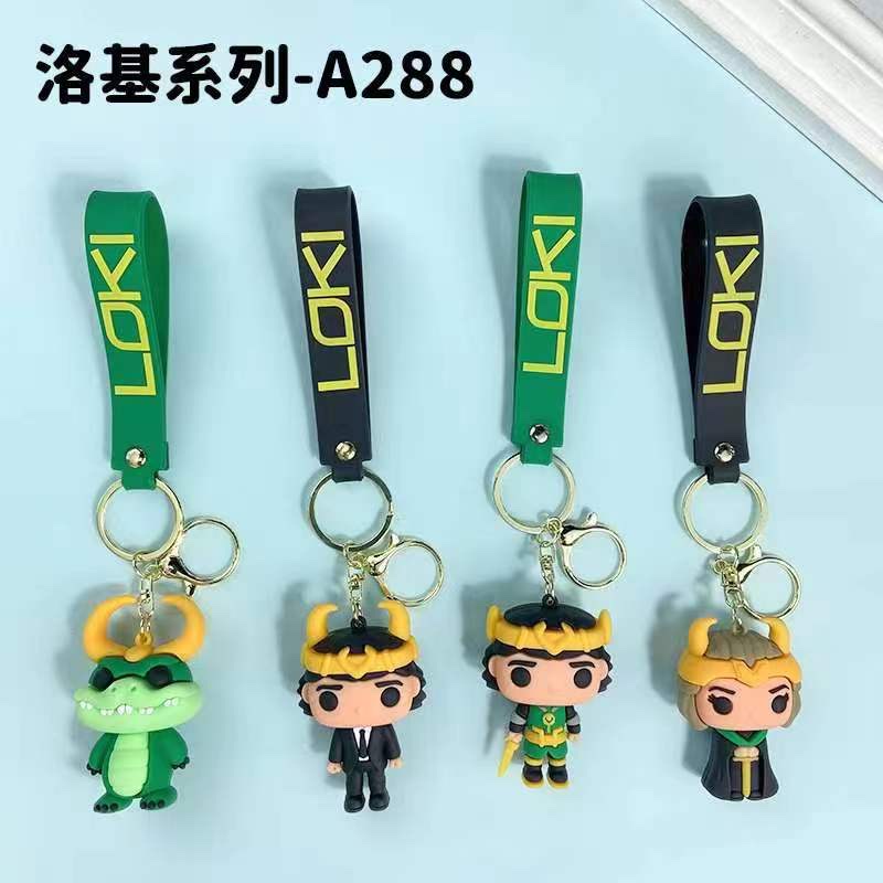 亚马逊流行钥匙扣卡通人物挂件洛基系列指环王哈利波特黑客帝国终结者批发促销礼品包扣图