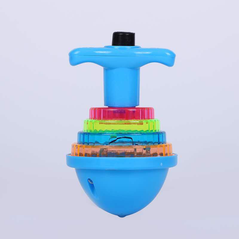Children's toy gyroscope, blue luminous gyroscope, musical gyroscope, new and unique toys details Picture