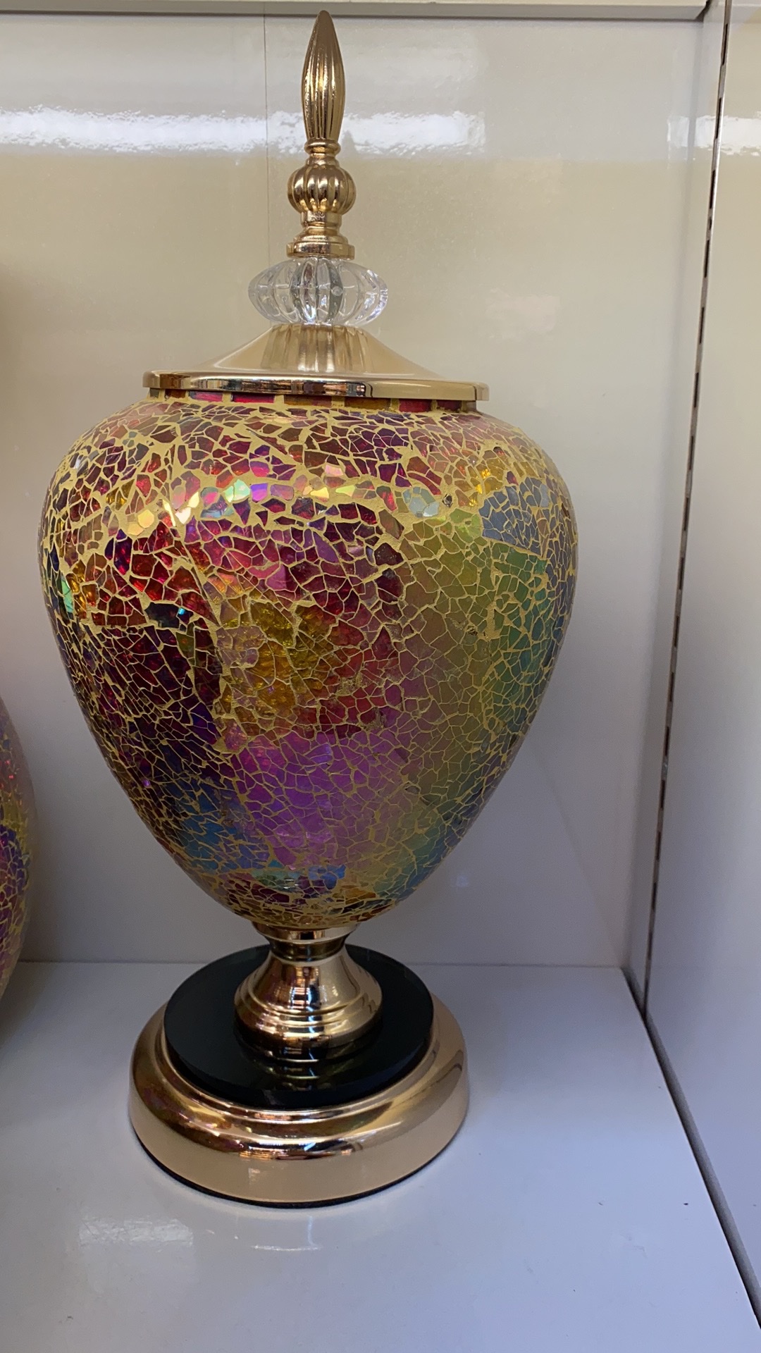 Mosaic glass candy jar thumbnail