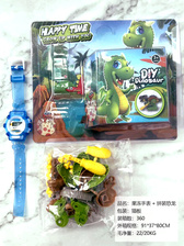 儿童玩具手表套装学生手表恐龙拼装玩具
