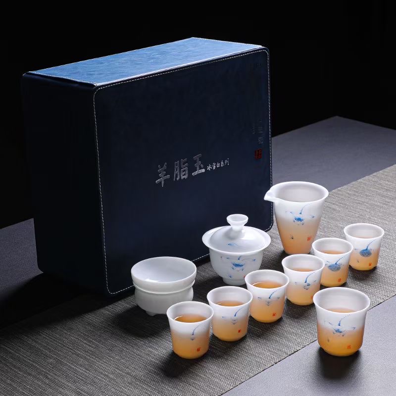 高档冰种茶具/茶具/茶杯/功夫茶具产品图