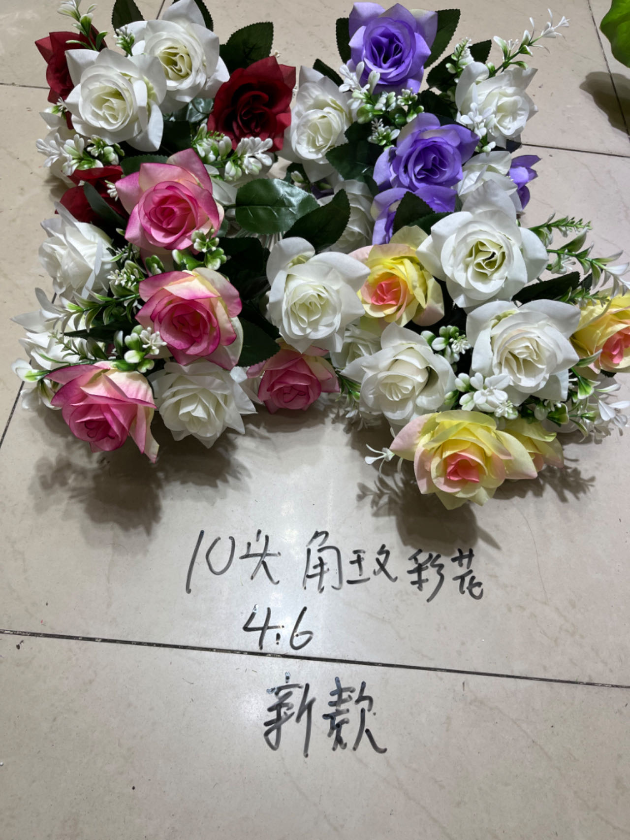 10头角玫彩花丨仿真花假花玫瑰婚庆花束宫廷玫瑰假花