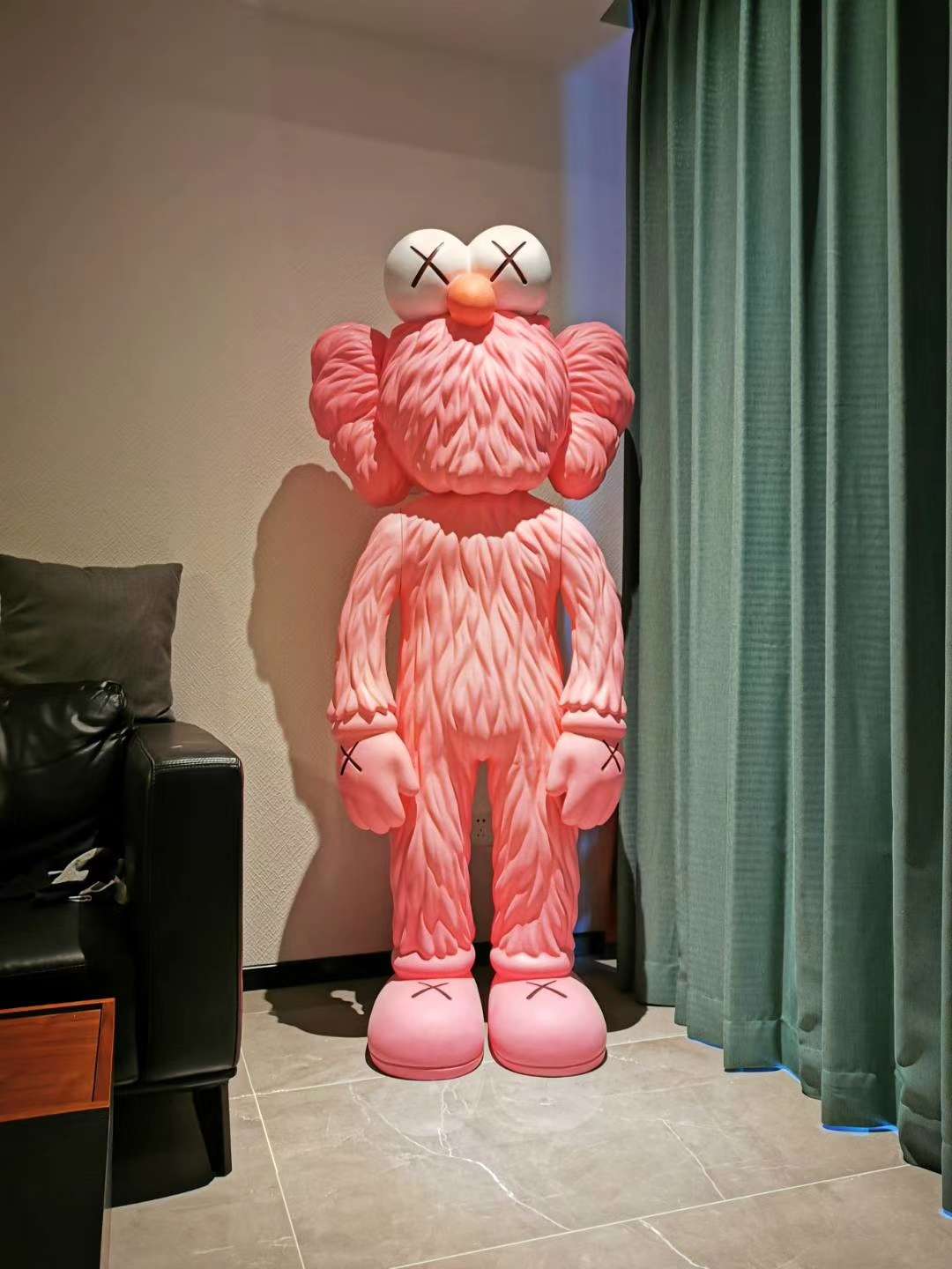 Sesame Street floor-standing figurines, sculptures, fiberglass violent bear cartoons, shopping mall trendy brands, large-scale decoration, living room decoration, 68*181*46 Specification image