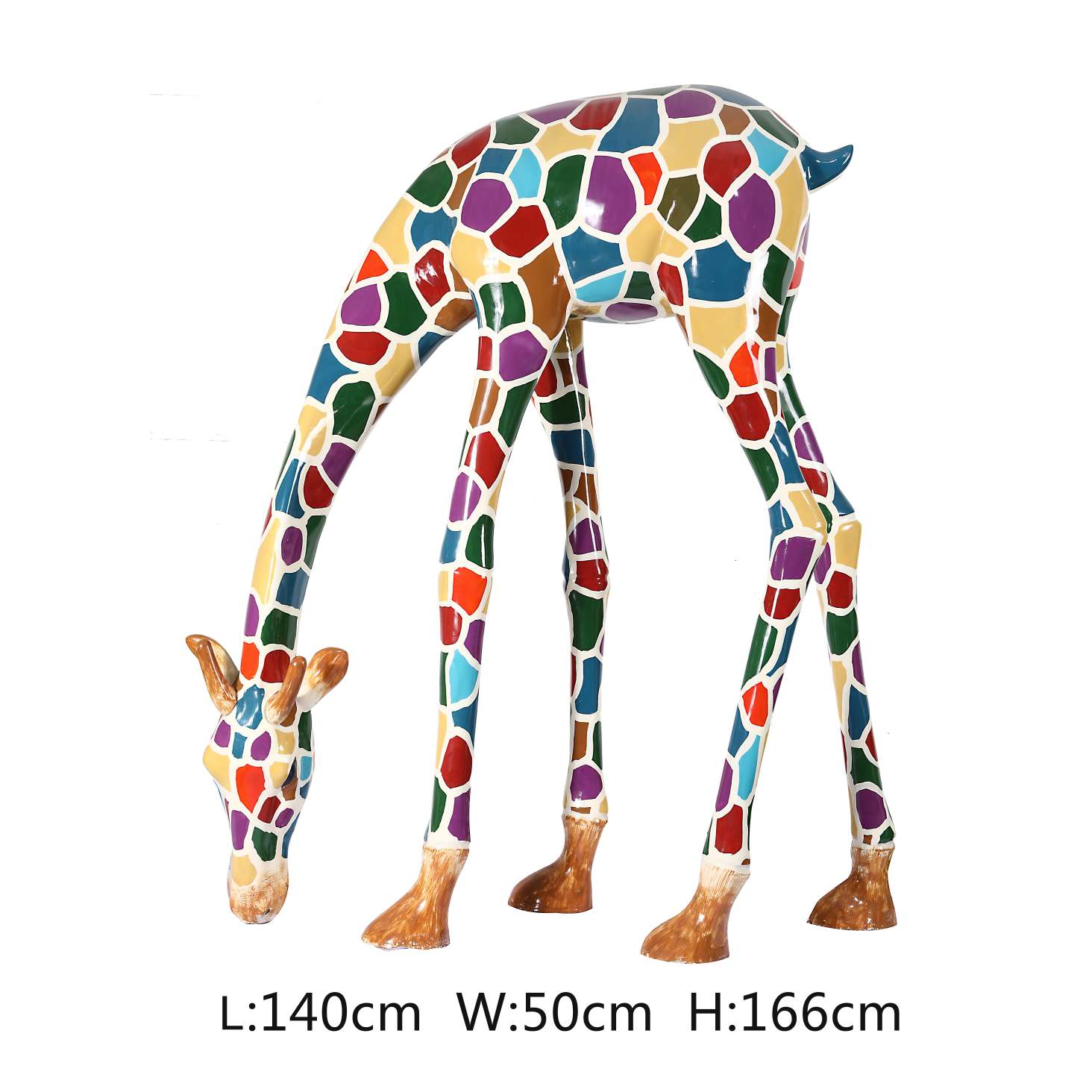 Creative home decor sample room decoration, shopping mall visual merchandising decoration, head-down deer height 140*50*166 Item Picture