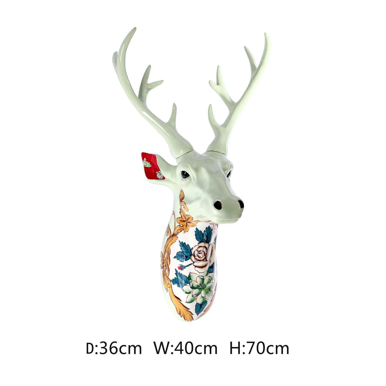 Home wall hanging, creative home furnishing mall decoration, model room decoration, entrance hall decoration art, deer head hanging piece 72*40*36 Application Scenario