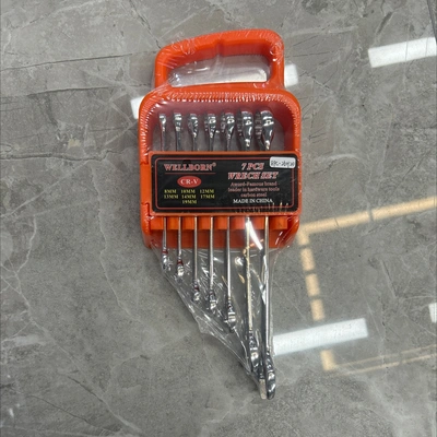 Ratchet Wrench 8 Hardware Quick Ratchet Wrench Chromium-Vanadium Steel Open Wrench Auto Repair Tool