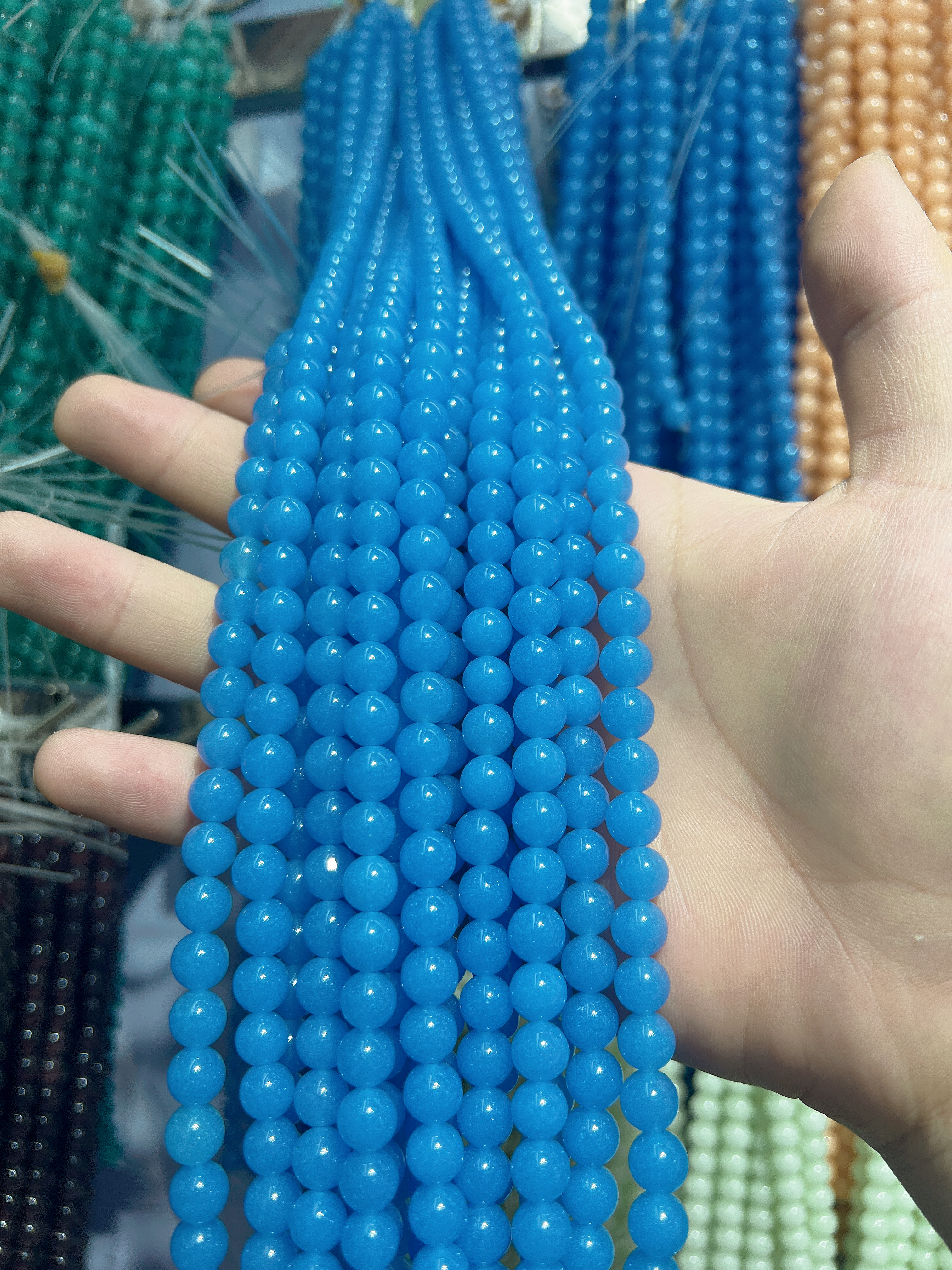 多彩夜光石散珠 DIY 饰品配件 工厂直销 来样定做 猫眼石 弧面 介面  夜光石 半成品批发！
