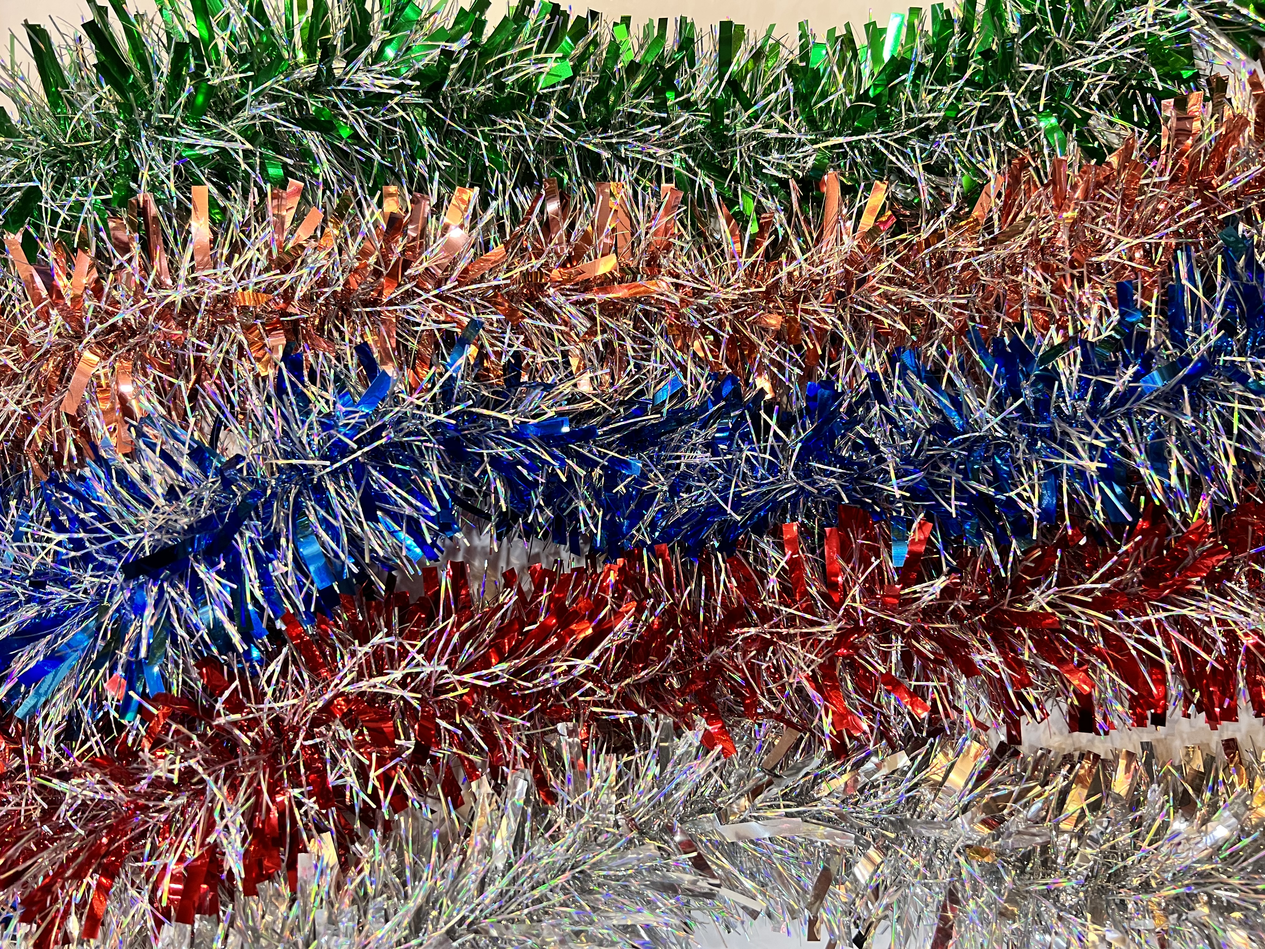 圣诞装饰品圣诞毛条拉花彩条派对生日节日婚房装饰茜草 拉条毛条 细节图