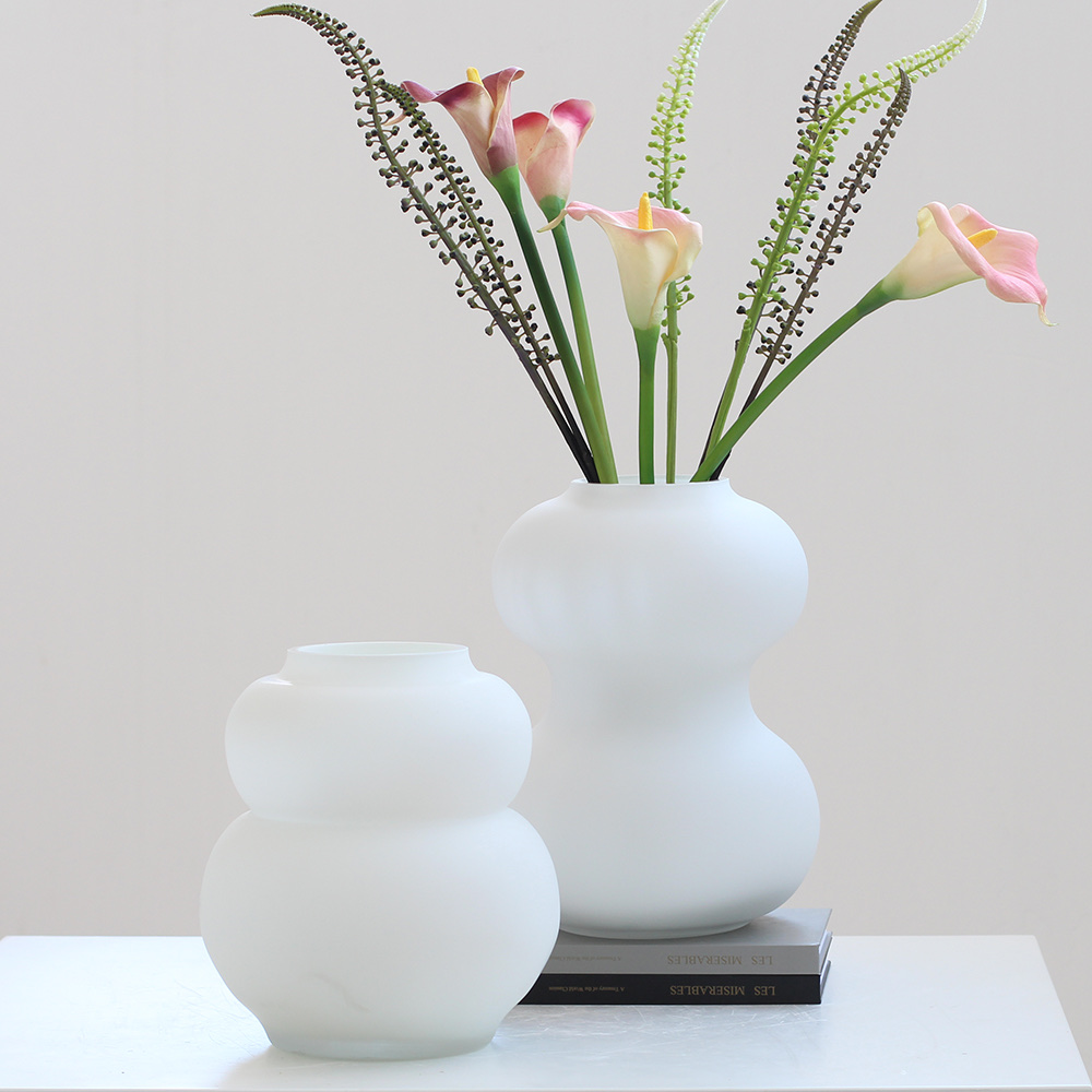 玻璃花瓶摆件/玻璃花瓶/花器白底实物图