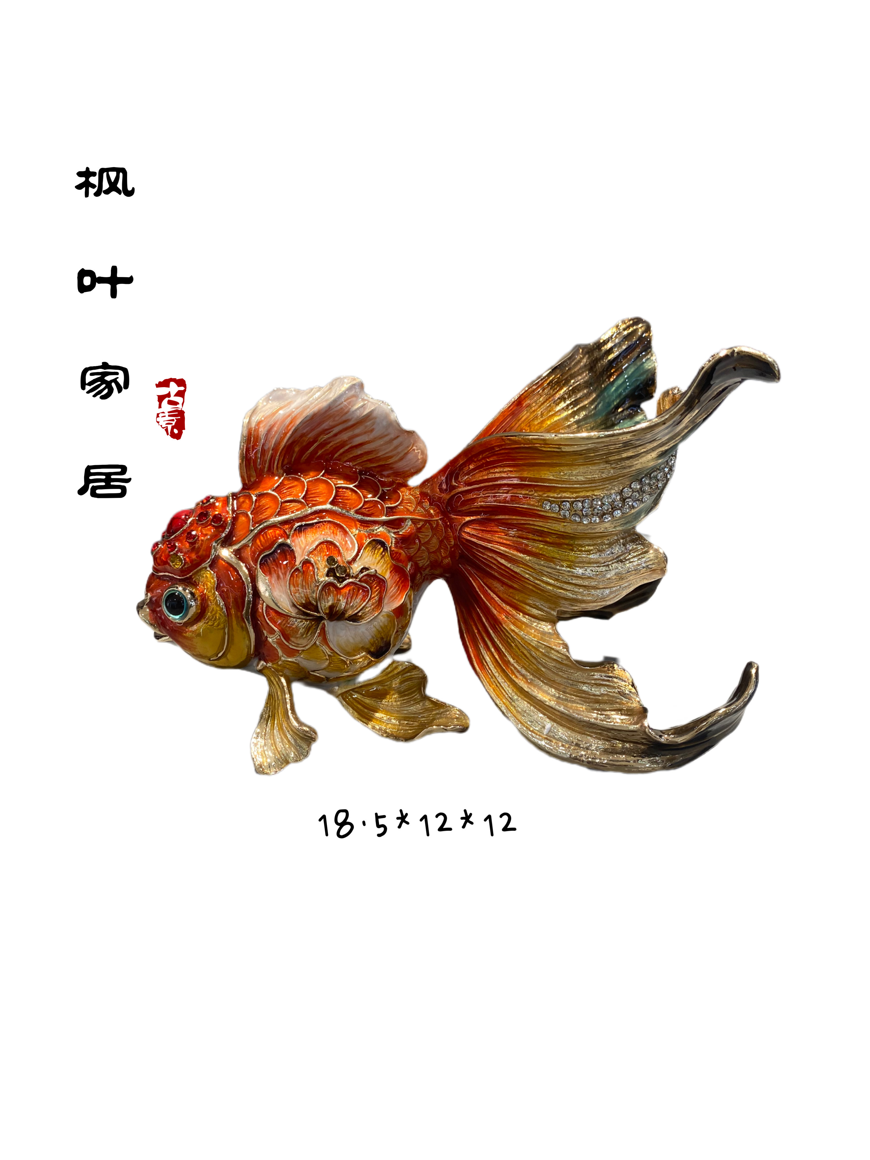 Goldfish, metal fish ornaments, living room wine cabinet, TV cabinet, entrance foyer decorative items, high-end and light luxury gifts Application Scenario