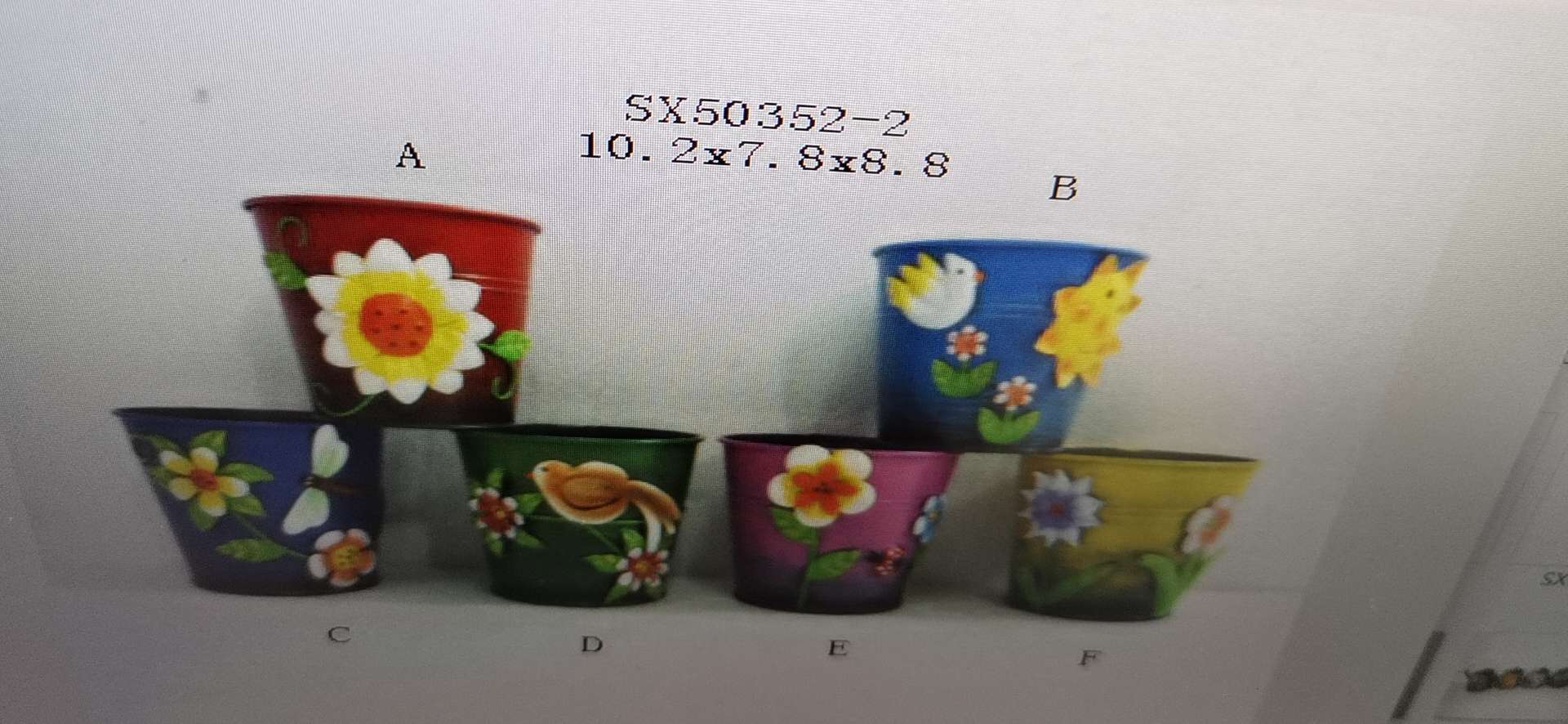 装饰/工艺/摆件/铁艺铁通彩绘花产品图