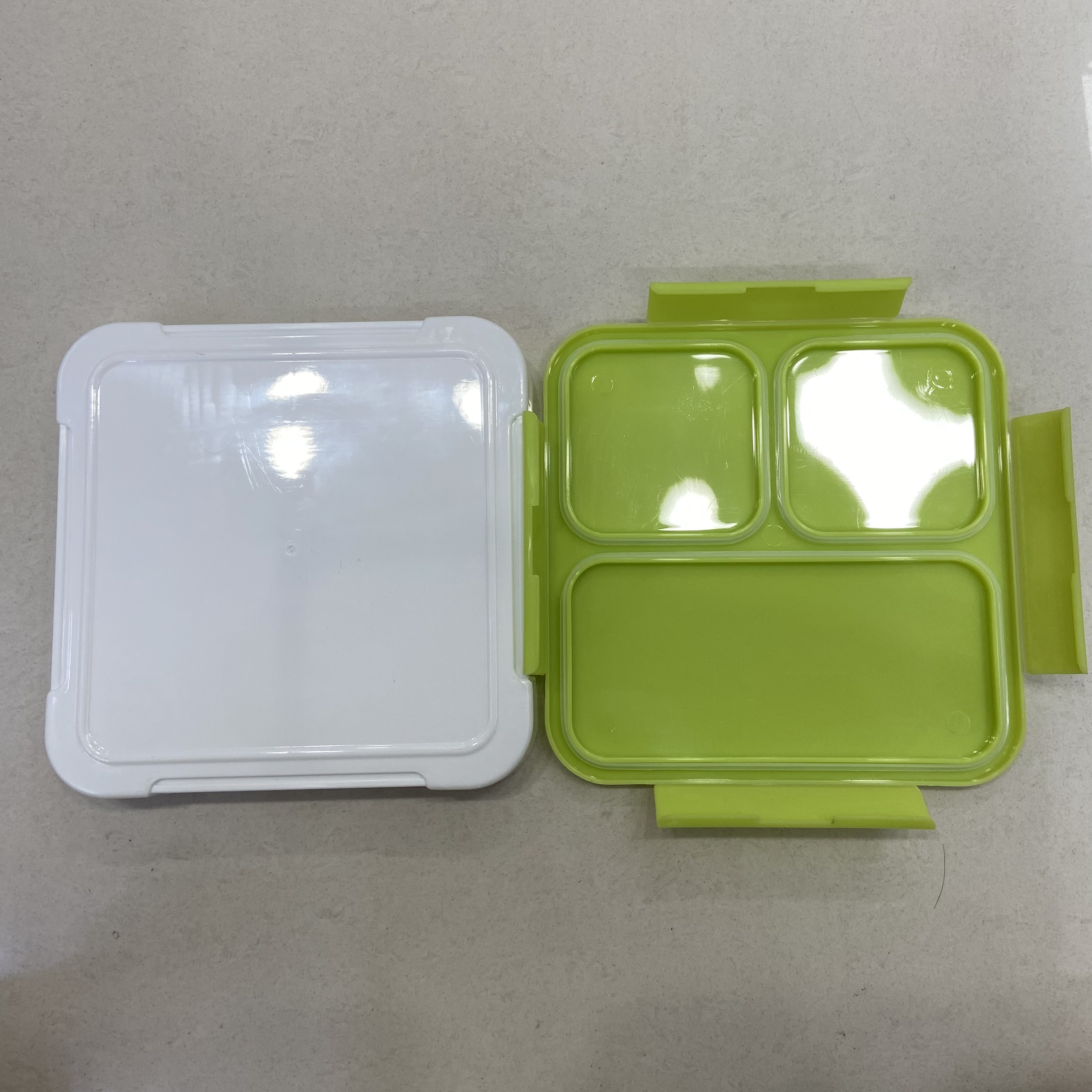Caja de almuerzo a cuadros caja de comida rápida portátil caja de almuerzo delgada caja de almuerzo de plástico sellada dividida caja de almuerzo simple Specification image