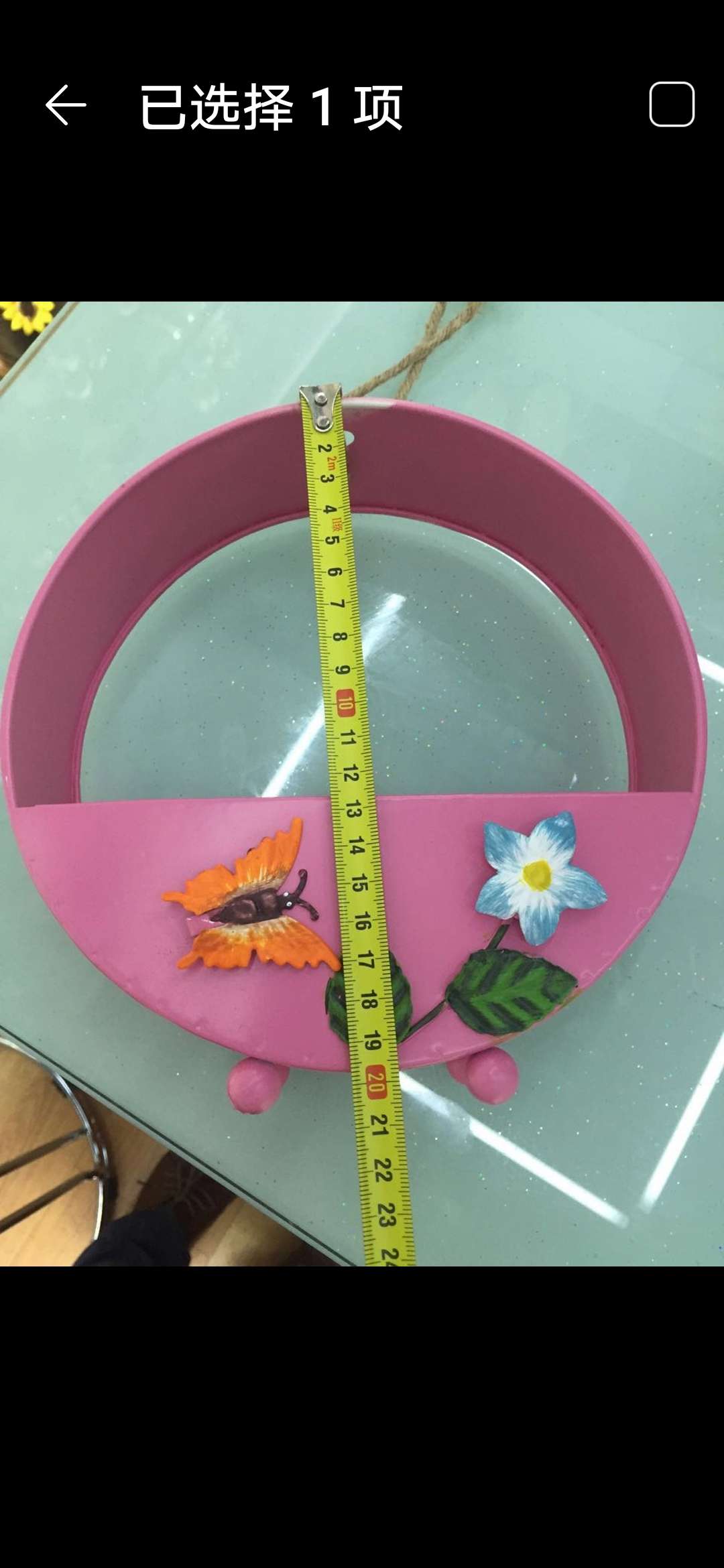 Exquisite ironwork decorative craft hanging basket, elegant and cute, factory direct sales, Weiwei craftsmanship Specification image