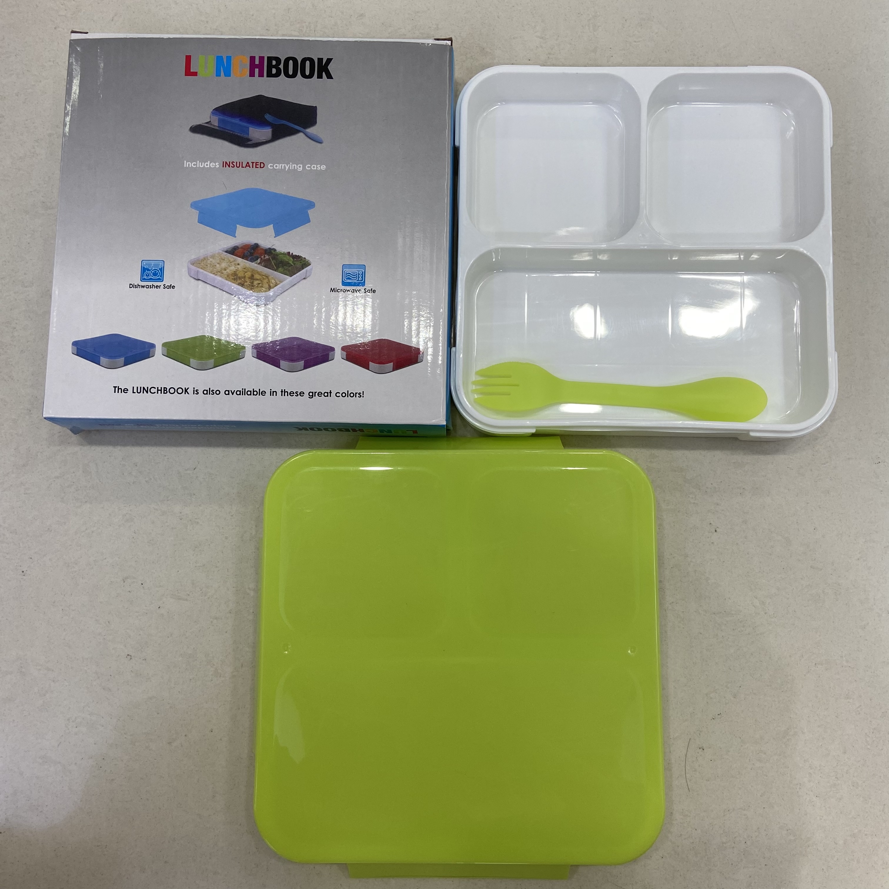 Caja de almuerzo a cuadros caja de comida rápida portátil caja de almuerzo delgada caja de almuerzo de plástico sellada dividida caja de almuerzo simple