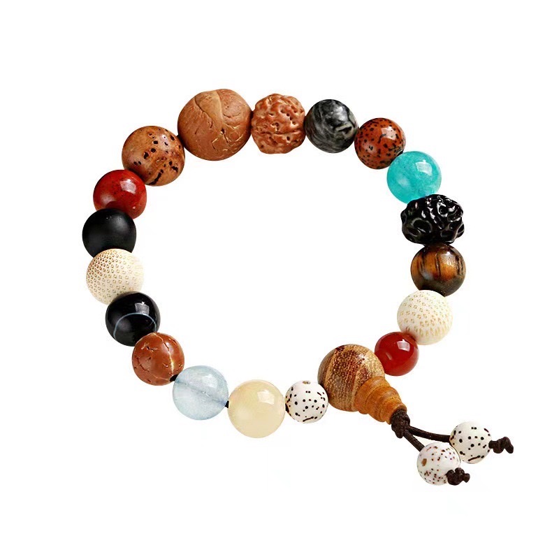 灵隐新款 十八籽菩提子手串男女佛珠了鸡鸣十八多宝18籽手链厂家 直销手串